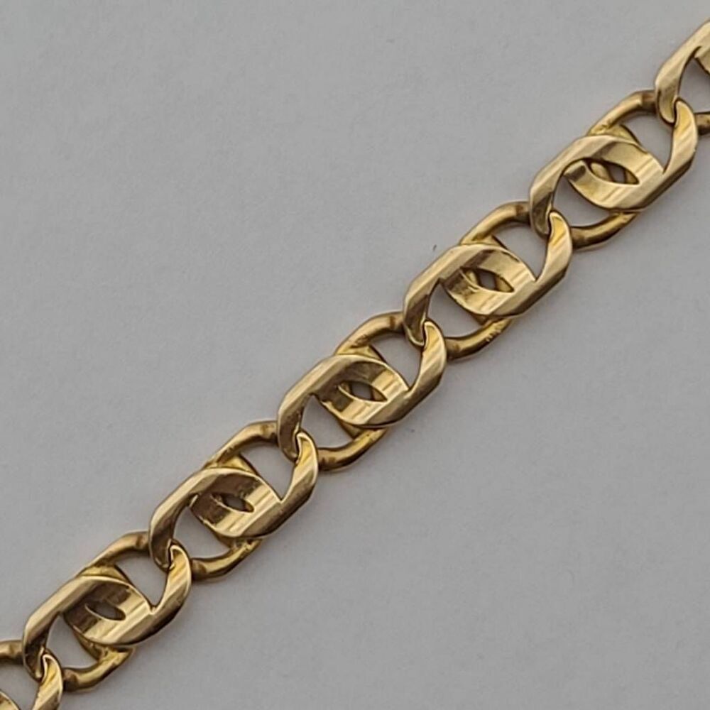 Fancy Men's Gold 14K Rare Link Bracelet 21 Grams Made in Italy 8.6 in Vintage